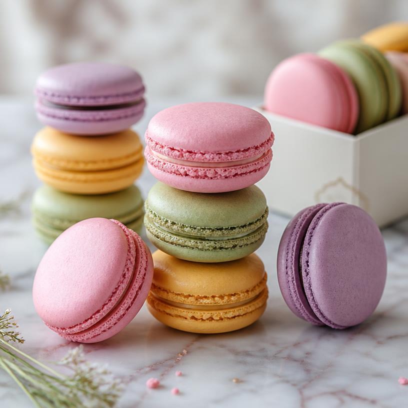 Macarons coloridos profissionais